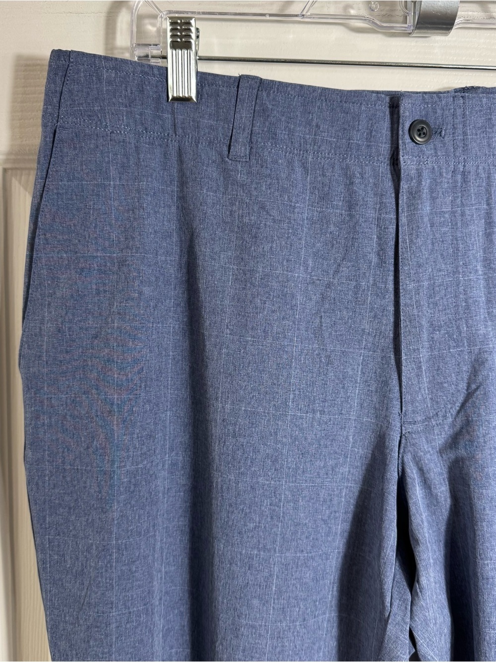 NWT PGA Tour Golf Pants Men’s Size 36 Navy Windowpane Stretch UPF 50 - Picture 5 of 10